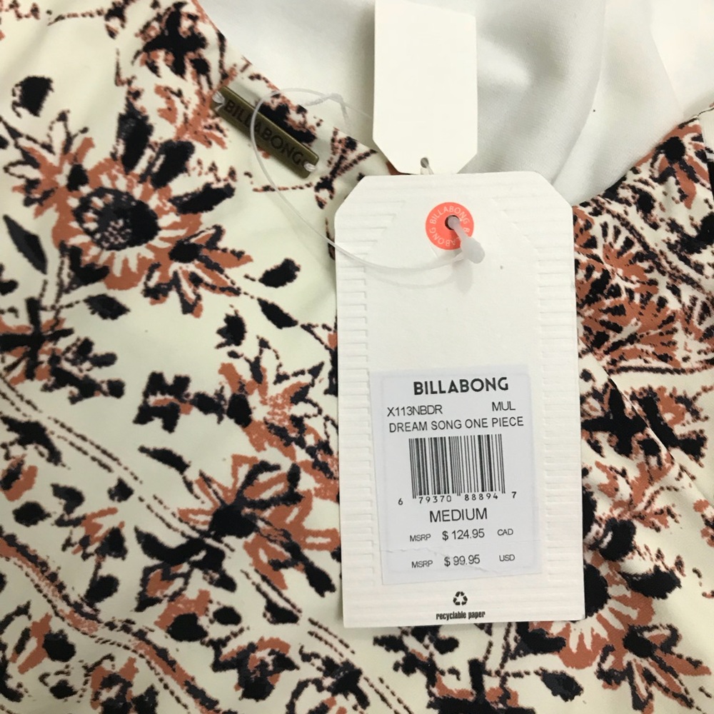 NWT Billabong Dream Song One piece floral - Picture 8 of 8